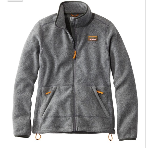 EUC SIZE XS LLBEAN MOUNTAIN CLASSIC HEATHER CHARCOAL FLEECE JACKET - Picture 1 of 11
